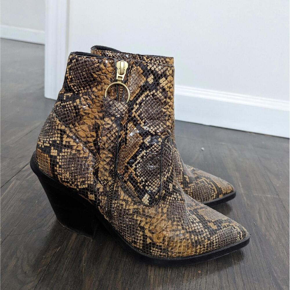 & Other Stories snakeskin faux leather cowboy and Western style boots